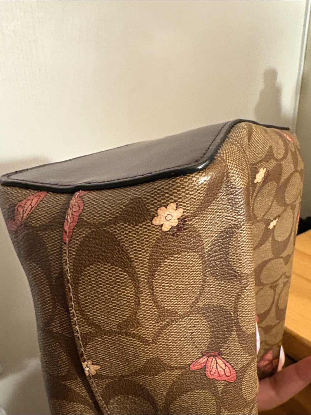 COACH Brown Signature Butterfly Bucket Bag - Picture 12 of 17